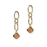 104963, GEOMETRIC RESIN STONE ACCENT DANGLE EARRING