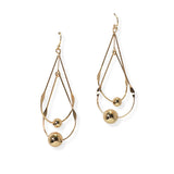 104971, BALL ACCENT GEOMETRIC DANGLE EARRING
