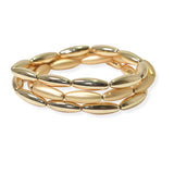 104972, LIGHTWEIGHT OVAL BEADED MULTI LAYERED STRETCH BRACELET