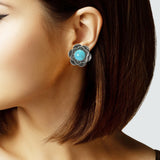 104975, WESTERN FLOWER STUD EARRING