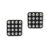 104977, WESTERN BALL TEXTURED SQUARE METAL POST EARRING