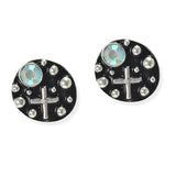 104980, WESTERN CROSS ACCENT POST EARRING