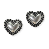 104984, WESTERN HEART METAL POST EARRING