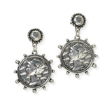 104992, WESTERN ENGRAVED LIBERTY COIN DANGLE EARRING
