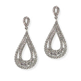 105014, TEARDROP CRYSTAL RHINESTONE DANGLE EARRING