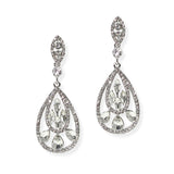105016, TEARDROP ACCENT CRYSTAL RHINESTONE DANGLE EARRING