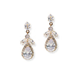 105054, TEARDROP CUBIC ZIRCONIA DANGLE EARRING