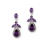 105054, TEARDROP CUBIC ZIRCONIA DANGLE EARRING