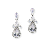 105054, TEARDROP CUBIC ZIRCONIA DANGLE EARRING
