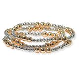 105062, LIGHTWEIGHT BALL BEADED MULTI LAYERED STRETCH BRACELET