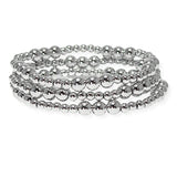 105062, LIGHTWEIGHT BALL BEADED MULTI LAYERED STRETCH BRACELET