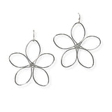 105071, FLOWER WIRE METAL DANGLE EARRING