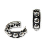 105094, 1.75"L, WESTERN BALL TEXTURED ROUND HOOP EARRING