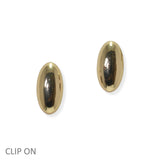 105111, OVAL SHAPE METAL CLIP ON EARRING