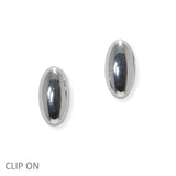 105111, OVAL SHAPE METAL CLIP ON EARRING