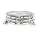 105113, SERENITY COURAGE WISDOM, CHARM MULTI LAYERED STRETCH BRACELET