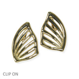 105126, BUTTERFLY WING METAL CLIP ON EARRING