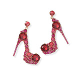 105159, HIGH HEELS CUBIC ZIRCONIA DANGLE EARRING