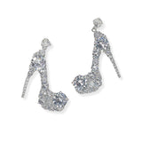 105159, HIGH HEELS CUBIC ZIRCONIA DANGLE EARRING
