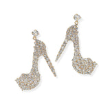105160, HIGH HEELS CUBIC ZIRCONIA DANGLE EARRING