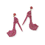 105160, HIGH HEELS CUBIC ZIRCONIA DANGLE EARRING