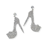 105160, HIGH HEELS CUBIC ZIRCONIA DANGLE EARRING