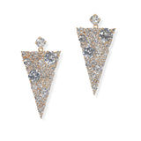 105162, TRIANGLE CUBIC ZIRCONIA DANGLE EARRING