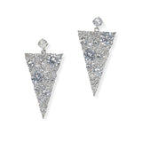 105162, TRIANGLE CUBIC ZIRCONIA DANGLE EARRING