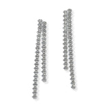 105172, WHITE GOLD PLATED, MARQUISE CUBIC ZIRCONIA ACCENT DROP EARRING