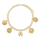 105188, HORSESHOE MULTI CHARM NECKLACE
