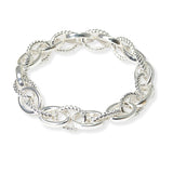 105250, TEXTURED OVAL CHAIN STRETCH BRACELET