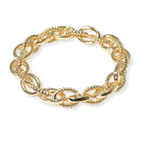105250, TEXTURED OVAL CHAIN STRETCH BRACELET