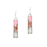 105259, GLITTER BAR ABSTRACT GLASS STONE DANGLE EARRING