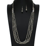 105268, WESTERN MULTI LAYERED BEADED NECKLACE