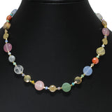 105310, ROUND SEMI PRECIOUS STONE BEADED NECKLACE