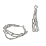 105404, TEXTURED MULTI LAYERED HOOP EARRING