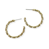 105410, TWISTED ROUND METAL HOOP EARRING