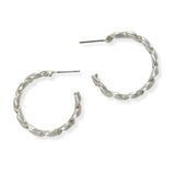 105410, TWISTED ROUND METAL HOOP EARRING