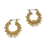 105412, BRASS WIRED SPRING METAL ROUND HOOP EARRING