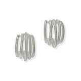 105415, BRASS TEXTURED MULTI HOOP POST EARRING