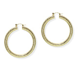 105421, 50MM, GOLD DIPPED, ALUMINUM ROUND HOOP EARRING