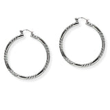 105422, 50MM, GOLD DIPPED, CUT TEXTURED ACCENT ALUMINUM ROUND HOOP EARRING