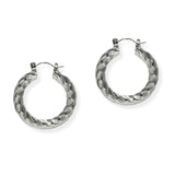 105425, 30MM, GOLD DIPPED, BRUSHED TEXTURE ALUMINUM ROUND HOOP EARRING