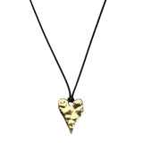 105432, HAMMERED HEART PENDANT NECKLACE