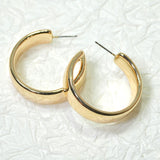 105435, 35MM, THICK ROUND HOOP EARRING