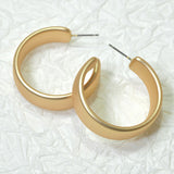 105435, 35MM, THICK ROUND HOOP EARRING