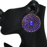 105443, FLOWER LOOK PEARL WITH RHINESTONE EARRING