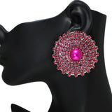105443, FLOWER LOOK PEARL WITH RHINESTONE EARRING