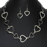105448, CUTOUT HEART STATION NECKLACE