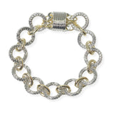 105462, ROUND RING DESIGNER INSPIRED MAGNETIC CLOSURE BRACELET